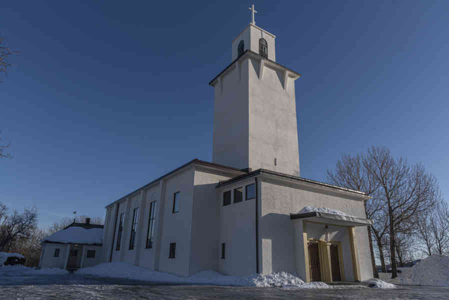 Noruega - islas Lofoten 198 - Stamsund - iglesia de Stamsund